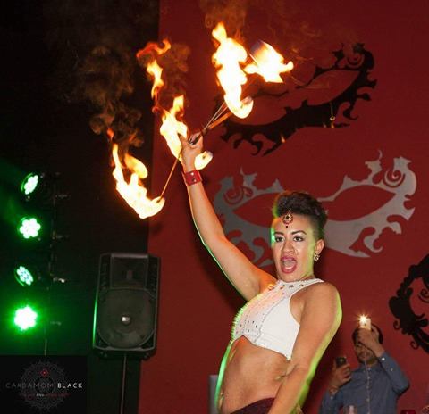 Image of bollywood and fire performer in Harrogate